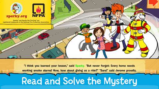 Run android online APK Sparky Mystery - Smoke Alarms from MyAndroid or emulate Sparky Mystery - Smoke Alarms using MyAndroid