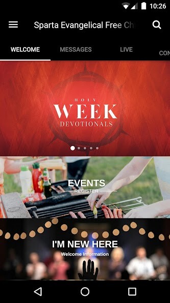 Emulate iPhone app Sparta Church using MyAndroid Emulate iPhone app Sparta Church using MyAndroid