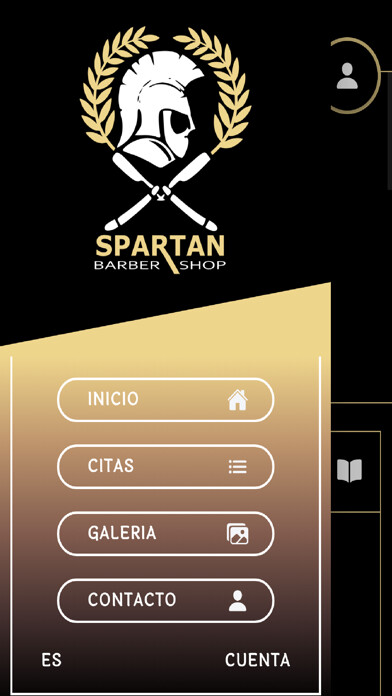 Emulate iPhone app Spartan Barber Shop using MyAndroid