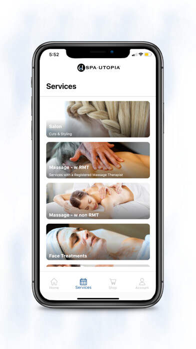Emulate iPhone app Spa Utopia - Body & Salt using MyAndroid