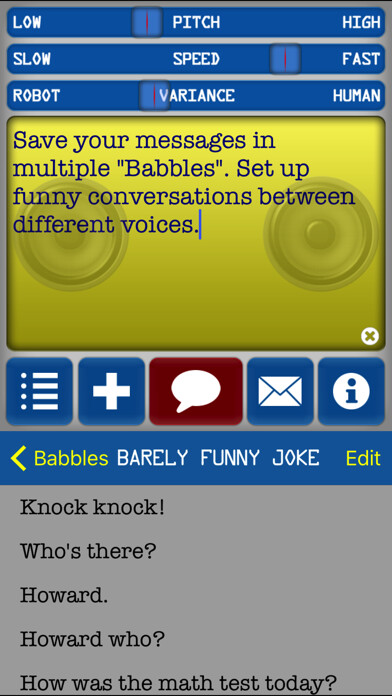 Emulate iPhone app Speak Bot using MyAndroid