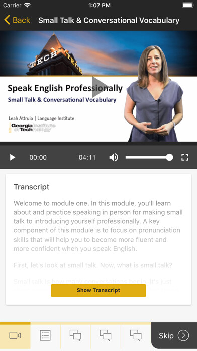 Emulate iPhone app Speak English Professionally using MyAndroid