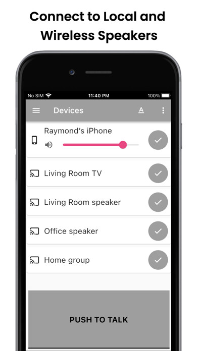 Emulate iPhone app Speaker Intercom using MyAndroid