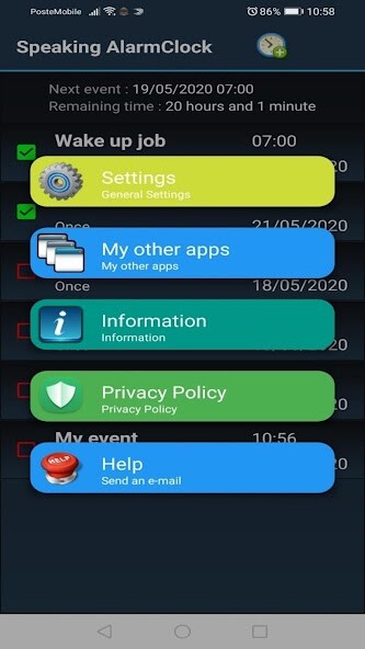 Run android online APK Speaking Alarm Clock-Memorandu from MyAndroid or emulate Speaking Alarm Clock-Memorandu using MyAndroid