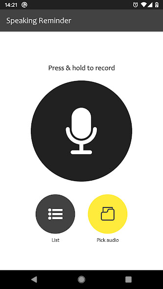 Run android online APK Speaking Reminder - Voice Reminder - Audio from MyAndroid or emulate Speaking Reminder - Voice Reminder - Audio using MyAndroid Run android online APK Speaking Reminder - Voice Reminder - Audio from MyAndroid or emulate Speaking Reminder - Voice Reminder - Audio using MyAndroid