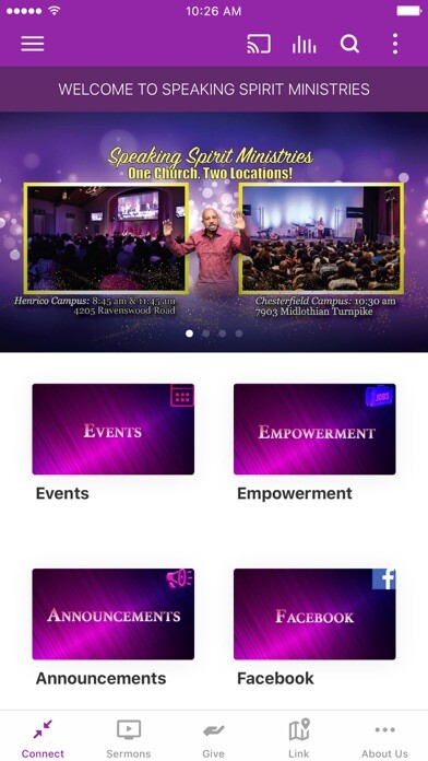 Emulate iPhone app Speaking Spirit Ministries using MyAndroid