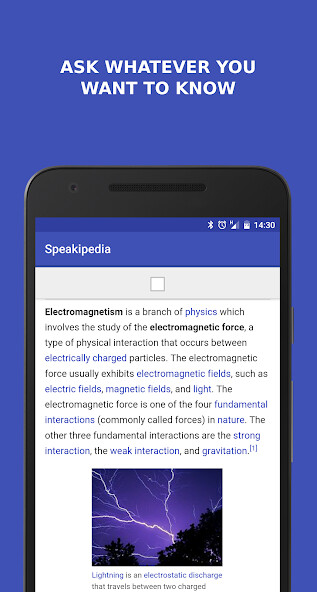 Run android online APK Speakipedia— audio wikipedia from MyAndroid or emulate Speakipedia— audio wikipedia using MyAndroid