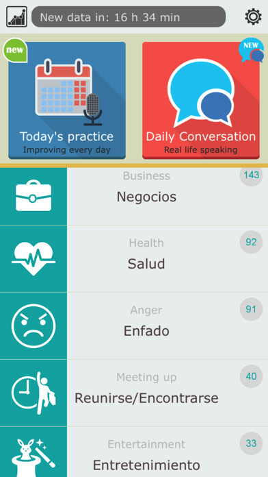Emulate iPhone app Speakit - Speak languages using MyAndroid