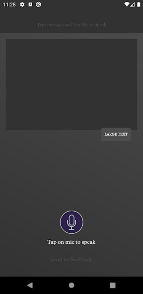 Run android online APK Speak Message - Large Text from MyAndroid or emulate Speak Message - Large Text using MyAndroid