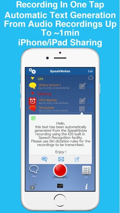 Emulate iPhone app SpeakNotes - Audio Recorder. using MyAndroid Emulate iPhone app SpeakNotes - Audio Recorder. using MyAndroid