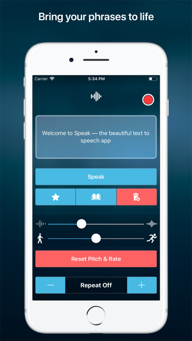 Emulate iPhone app Speak • Speech Synthesizer using MyAndroid