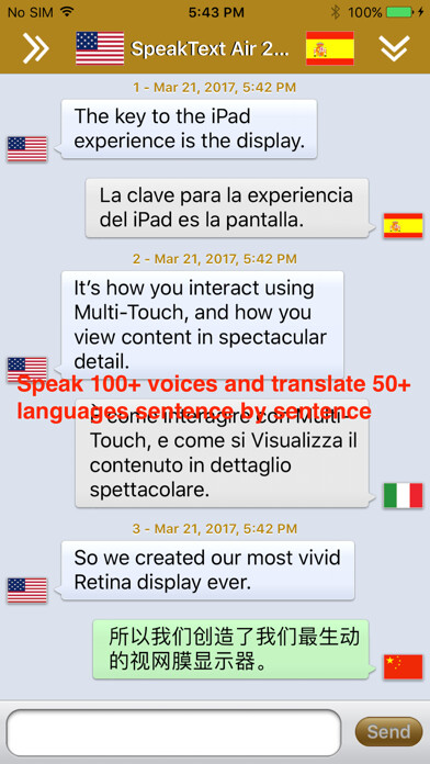 Emulate iPhone app SpeakText Air 2 Lite (Speak 100+ & Translate 50+) using MyAndroid Emulate iPhone app SpeakText Air 2 Lite (Speak 100+ & Translate 50+) using MyAndroid
