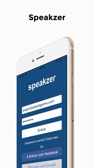 Emulate iPhone app Speakzer - Aprenda inglês using MyAndroid Emulate iPhone app Speakzer - Aprenda inglês using MyAndroid