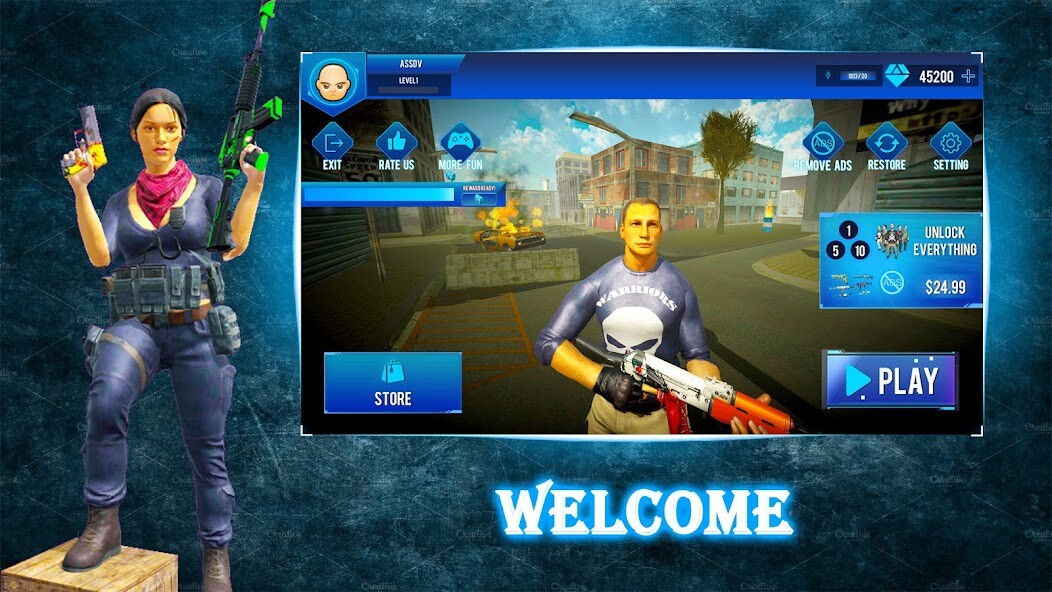 Run android online APK Special Commando Strikes : PVP 3D Shooting Game from MyAndroid or emulate Special Commando Strikes : PVP 3D Shooting Game using MyAndroid