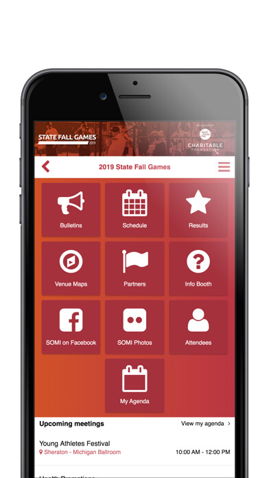 Emulate iPhone app Special Olympics Michigan using MyAndroid