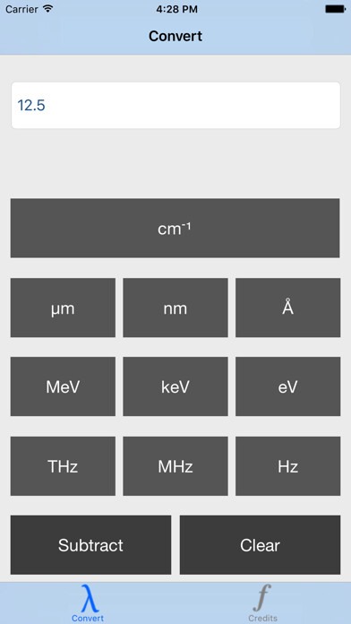 Emulate iPhone app Spectroscopic Unit Converter using MyAndroid Emulate iPhone app Spectroscopic Unit Converter using MyAndroid