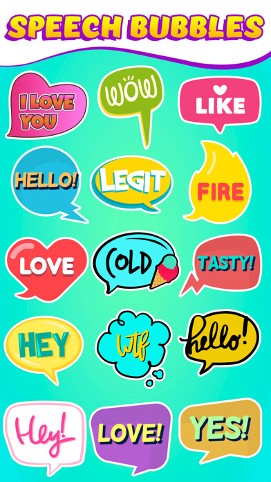 Emulate iPhone app Speech Bubble Stickers ⋆ using MyAndroid