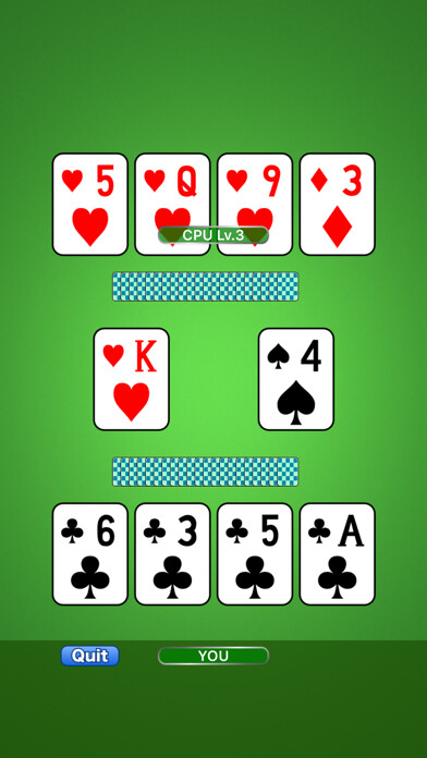 Emulate iPhone app Speed (aka. Spit) : Card Game using MyAndroid