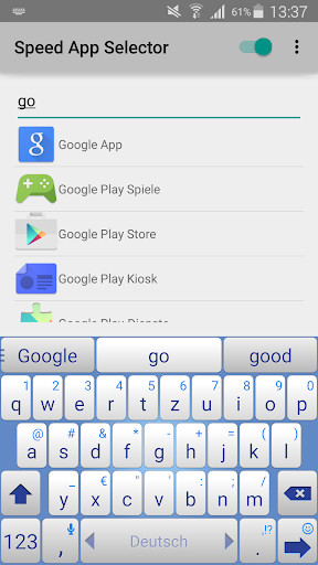 Run android online APK Speed App Selector from MyAndroid or emulate Speed App Selector using MyAndroid