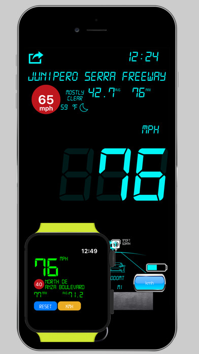 Emulate iPhone app Speedbox Digital Speedometer using MyAndroid Emulate iPhone app Speedbox Digital Speedometer using MyAndroid