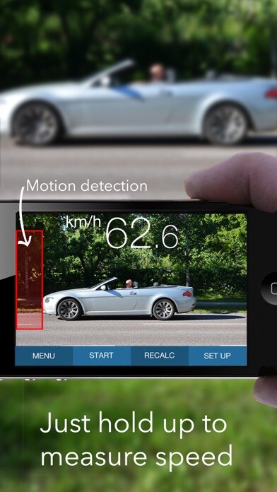 Emulate iPhone app SpeedClock - Video Radar using MyAndroid