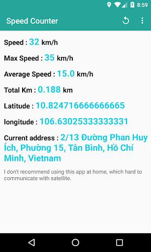 Emulate Android APK Speed Counter (km/h) Emulate Android APK Speed Counter (km/h)