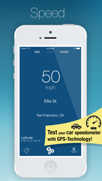 Emulate iPhone app SpeedMeter - GPS tracker and a weather app in one using MyAndroid