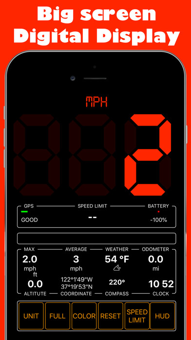 Emulate iPhone app Speedmeter mph kmh using MyAndroid