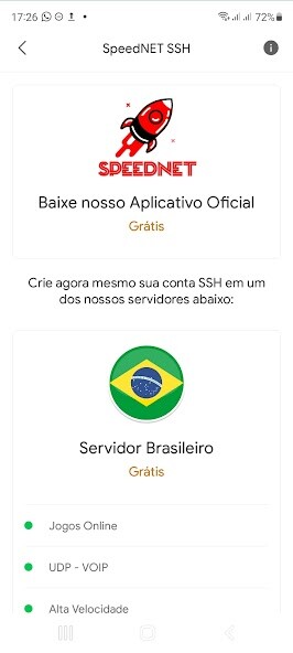 Run android online APK SpeedNET SSH from MyAndroid or emulate SpeedNET SSH using MyAndroid
