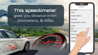 Emulate iPhone app Speedometer: Car Speed Tracker using MyAndroid