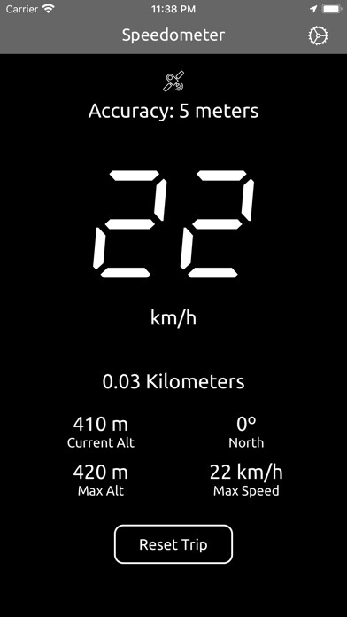 Emulate iPhone app Speedometer: GPS Speed using MyAndroid