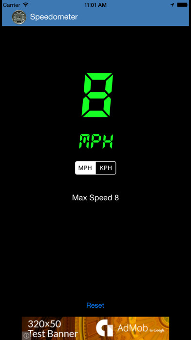 Emulate iPhone app Speedometer Max using MyAndroid