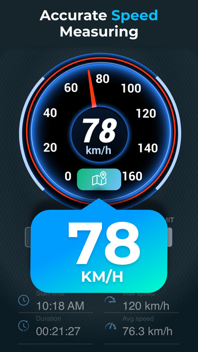 Emulate iPhone app Speedometer: MPH Speed Tracker using MyAndroid