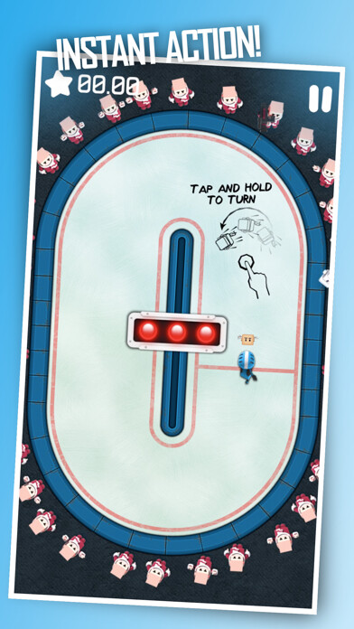 Emulate iPhone app Speed Skating Champs using MyAndroid