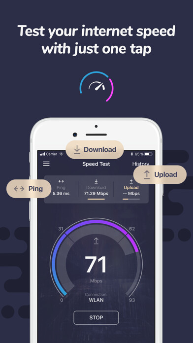 Emulate iPhone app Speed Test: Network Ping Check using MyAndroid