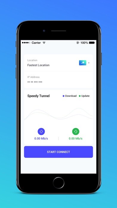 Emulate iPhone app Speed Tunnel - Secure Privacy using MyAndroid
