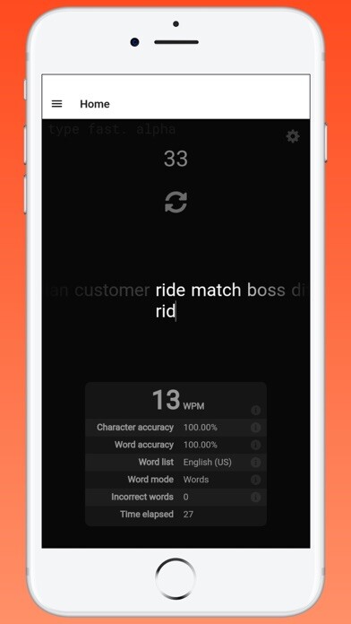 Emulate iPhone app Speed Typer App using MyAndroid Emulate iPhone app Speed Typer App using MyAndroid