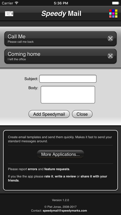 Emulate iPhone app Speedy Mail using MyAndroid Emulate iPhone app Speedy Mail using MyAndroid