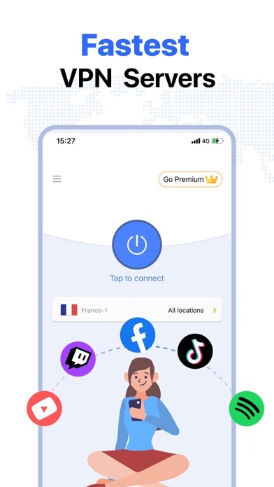 Emulate iPhone app Speedy VPN: Best WiFi Security using MyAndroid
