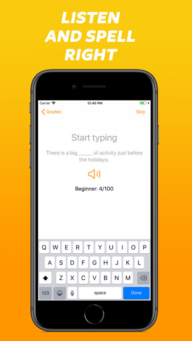Emulate iPhone app Spelby - The spelling bee app using MyAndroid Emulate iPhone app Spelby - The spelling bee app using MyAndroid
