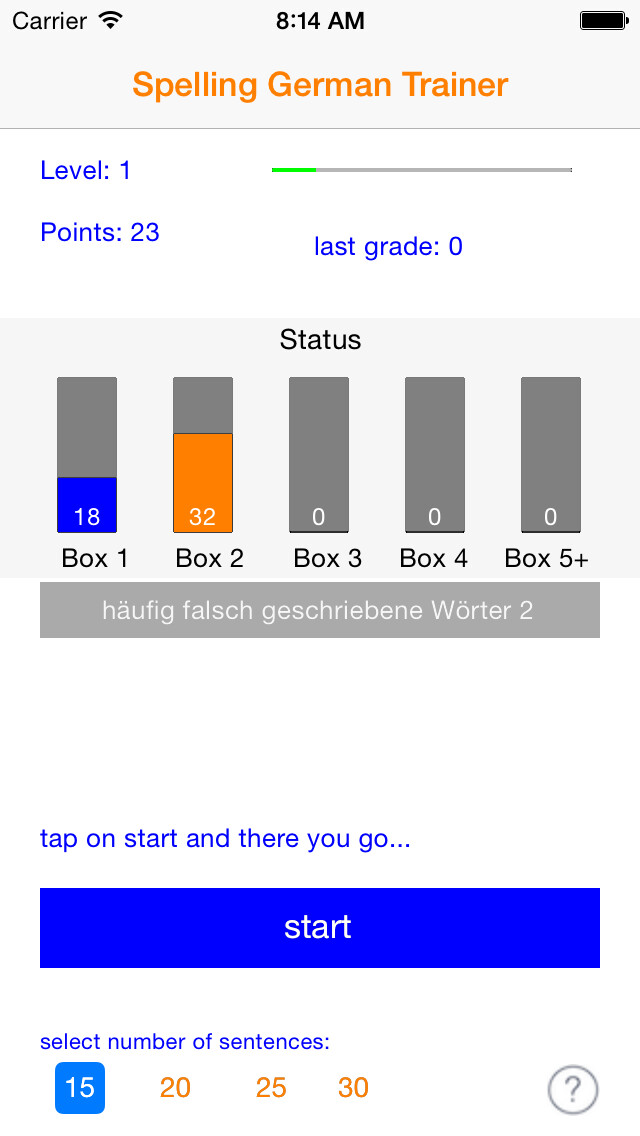 Emulate iPhone app Spelling German Trainer using MyAndroid Emulate iPhone app Spelling German Trainer using MyAndroid