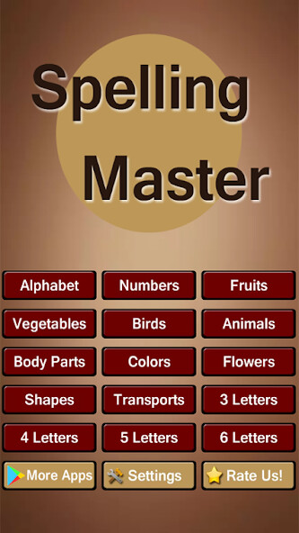 Run android online APK Spelling Master for Kids from MyAndroid or emulate Spelling Master for Kids using MyAndroid