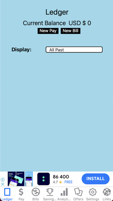 Emulate iPhone app SpendTracker using MyAndroid