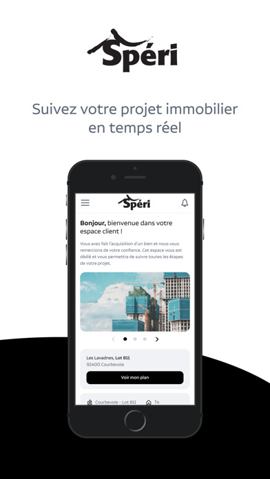 Emulate iPhone app SPERI Promoteur Immobilier using MyAndroid