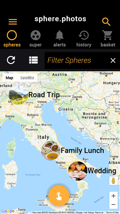 Emulate iPhone app sphere photo sharing using MyAndroid