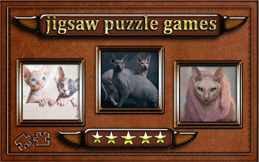 Run android online APK Sphynx cats jigsaw puzzle from MyAndroid or emulate Sphynx cats jigsaw puzzle using MyAndroid