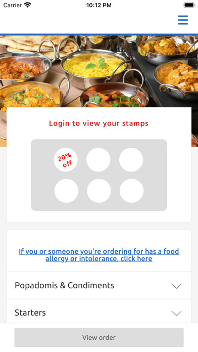 Emulate iPhone app Spice Kitchen India using MyAndroid