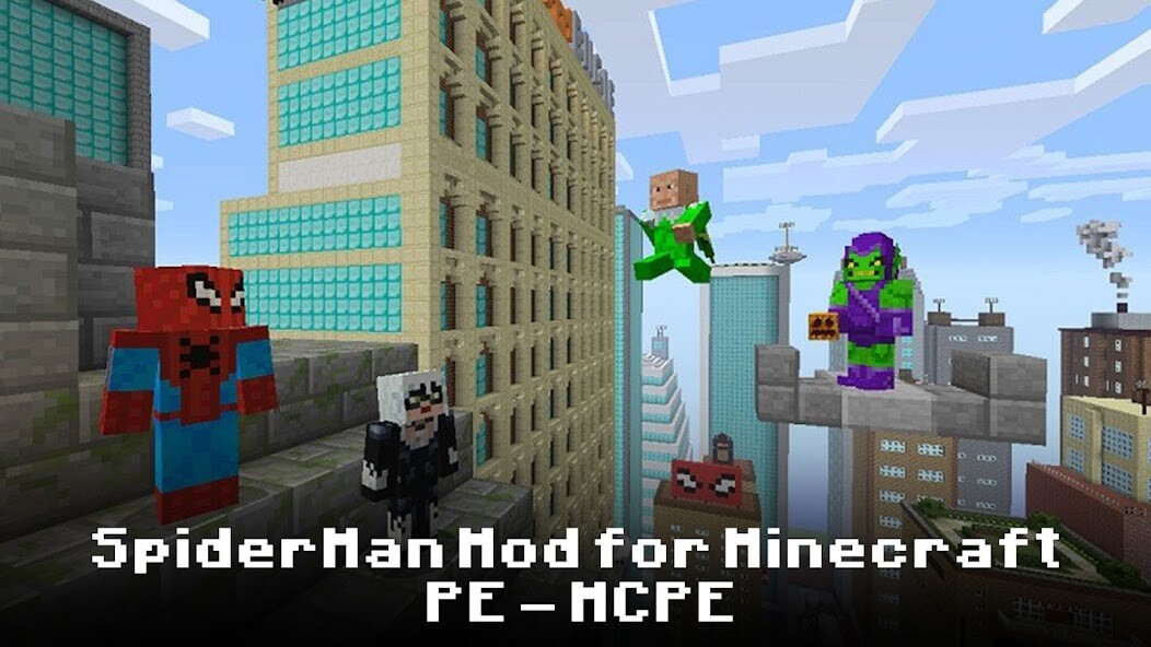 Run android online APK SpiderMan Mod for Minecraft PE - MCPE from MyAndroid or emulate SpiderMan Mod for Minecraft PE - MCPE using MyAndroid