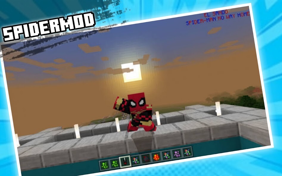 Run android online APK SpiderMan Mod MCPE from MyAndroid or emulate SpiderMan Mod MCPE using MyAndroid