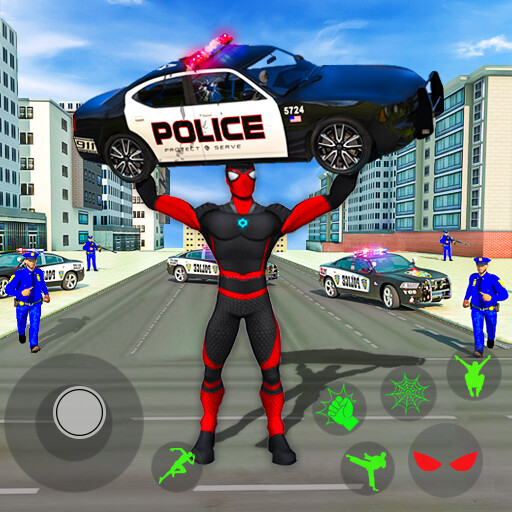 Run android online APK Spider Miami Rope Hero Ninja from MyAndroid or emulate Spider Miami Rope Hero Ninja using MyAndroid